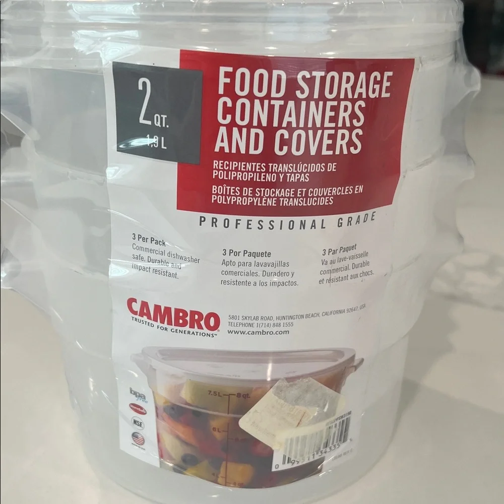 3pc Food Storage & Covers..